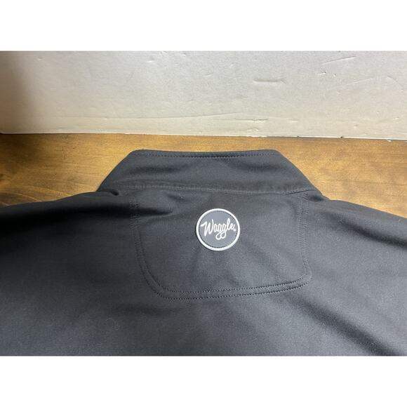 Waggle Golf Half Zip Pullover Mens XL Black Performance Stretch Rooster - Picture 12 of 12